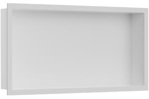 CERANO - Zápustná polička/nika s okrajom do obkladu - biela matná - 60x30x10 cm