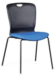 Plastová konferenčná stolička OPEN, modrá