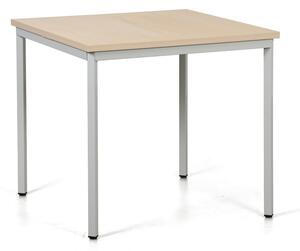 Jedálenský stôl TRIVIA, svetlo sivá konštrukcia, 800 x 800 mm, čerešňa