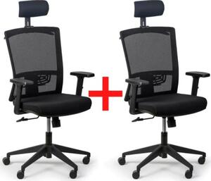 Kancelárska stolička FELIX 1+1 ZADARMO, čierna