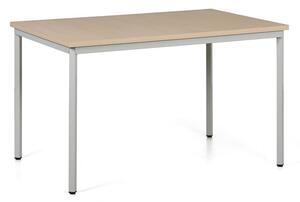 Jedálenský stôl TRIVIA, svetlo sivá konštrukcia, 1200 x 800 mm, orech