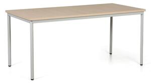 Jedálenský stôl TRIVIA, svetlo sivá konštrukcia, 1600 x 800 mm, breza