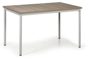 Jedálenský stôl TRIVIA, svetlo sivá konštrukcia, 1200 x 800 mm, dub prírodný