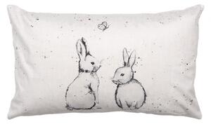 Béžová obliečka na vankúš s králikmi Bunny Buddies - 30*50 cm - Clayre & Eef