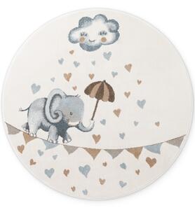 Villeroy & Boch , Detský kusový koberec Boho Kids 106303 Cream Multicolor kruh, 160x160 (priemer) kruh, biela, viacfarebná, detská izba