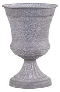 Zinková antik plechová váza na nohe Wallier - Ø 14*20 cm - Chic Antique