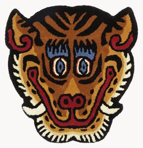 Ručne tkaný vlnený koberec Tiger Face