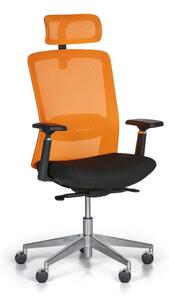 Kancelárska stolička BACK, oranžová/čierna