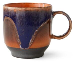 Pomarančovo modrý hrnček Coffee 70s Arabica - 10 * 7 * 8cm / 250 ml - HKLIVING