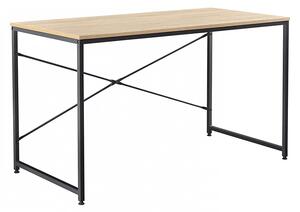 KONDELA Písací stôl, dub/čierna, 120x60 cm, MELLORA