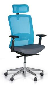 Kancelárska stolička BACK, modrá/sivá