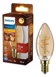 LED stmievateľná žiarovka VINTAGE Philips B35 E14/3,1W/230V 2200K