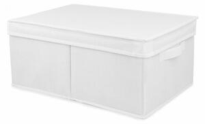 Compactor Skladacia úložná kartónová krabica Wos, 30 x 43 x 19 cm, biela