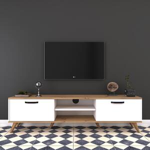 TV stolík AVA biela/orech