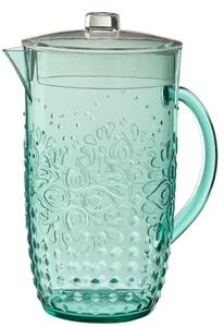 Modrý plastový džbán s vekom Aqua Blue - 20* Ø 13,5*23cm / 2,5L - J-Line by Jolipa