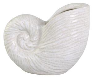 Krémová antik keramická dekorácia váza mušle Shells - 17*10*14 cm - Chic Antique
