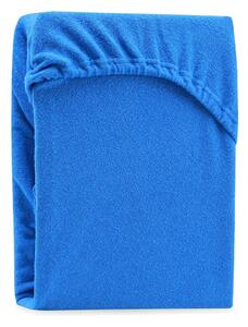 Modrá elastická plachta s vysokým podielom bavlny AmeliaHome Ruby, 200 x 100-120 cm