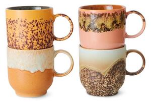 Béžovo-hnedý hrnček Coffee 70s Shell - 10 * 7 * 8cm / 250 ml - HKLIVING