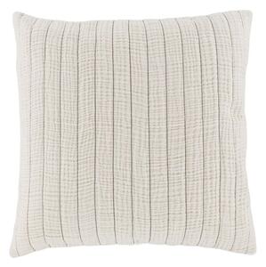 Krémová mušelínová obliečka na vankúš s viazaním Aix - 45*45 cm - Chic Antique