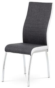 Autronic - jedálenská stolička, látka sivá, chróm - DCL-433 GREY2