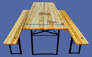 Drevený pivný set - 200cm, 70cm