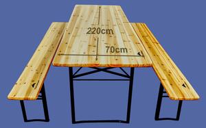 Drevený pivný set - 220cm, 70cm