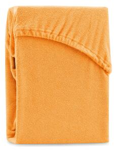 Oranžová elastická plachta s vysokým podielom bavlny AmeliaHome Ruby, 200 x 100-120 cm