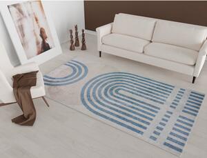 Modrý/sivý koberec behúň 200x80 cm - Vitaus
