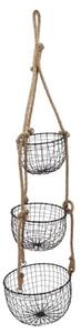 Set 3ks okrúhly ratanový košík Rattan Brown - Ø 44*18/ Ø 35*15/ Ø 24*12 cm - daan kromhout
