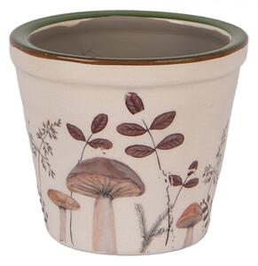 Béžový obal na kvetináč s hubkami Little Forest Jewels XS - Ø 8*7 cm - Clayre & Eef