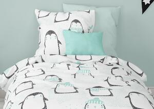 Mistral Home detská posteľná bielizeň 100% bavlna Tučniaci 140x200/70x90cm