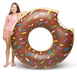 Hnedý nafukovací kruh v tvare donutu Big Mouth Inc