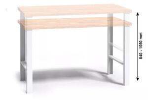 Pracovný stôl do dielne WL, buková škárovka, nastaviteľné kovové nohy, 1700 mm