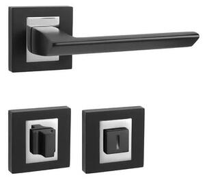 Kľučka Naturel Jasper WC gombík čierna matná / chróm lesklý JASPERHRBSWC