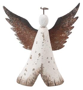 Dekorácia drevená figúrka anjel Angel Rustic M - 14*4*15 cm - Clayre & Eef