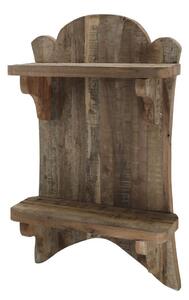 Hnedá antik drevená polička Grimaud Unit - 41*15*67 cm - Chic Antique