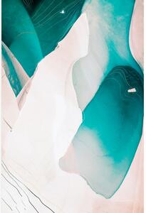 Obraz abstrakcia modrej lagúny