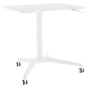 KONDELA Pracovný stôl s nastaviteľnou výškou, biela, NIXON