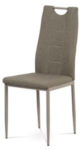 Moderná jedálenská stolička s jednoduchým dizajnom vo farbe cappucino
