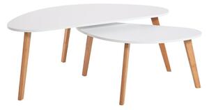 Biely konferenčný stolík Essentials Skandinávsky, dĺžka 84,5 cm