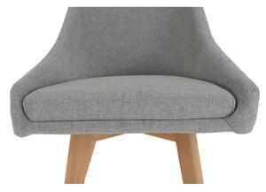 Dizajnová, krásna jedálenská stolička v prevedení sivá látka (k255144)