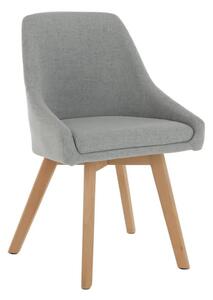 Dizajnová, krásna jedálenská stolička v prevedení sivá látka (k255144)