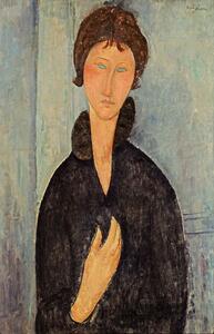 Obrazová reprodukcia Woman with Blue Eyes, c.1918, Amedeo Modigliani