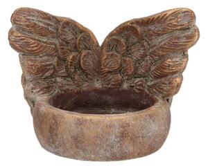 Zlatý antik cementový svietnik anjelské krídla Angel Wings Gold - 11*9*9 cm - daan kromhout