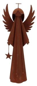 Hrdzavý antik plechový anjel s hviezdičkou Rusty Angel - 25*15*60 cm - daan kromhout