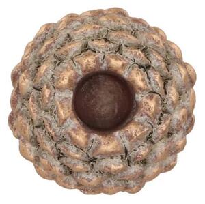 Zlatý antik cementový svietnik šiška Pinecone Gold - 8*8*9 cm - daan kromhout