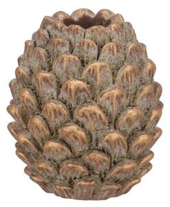 Zlatý antik cementový svietnik šiška Pinecone Gold - 8*8*9 cm - daan kromhout