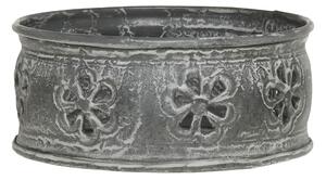 Zinkový antik kovový svietnik na valcovú sviečku - Ø 13*6 cm - Chic Antique