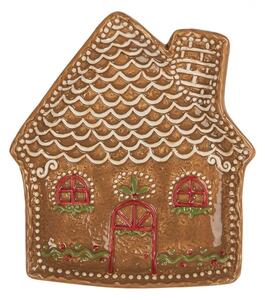 Keramický tanierik perníková chalúpka Gingerbread Cott - 20*18*3 cm - Clayre & Eef
