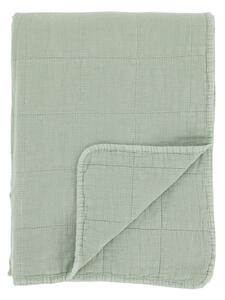 Zelený prehoz s opraným vzhľadom Aix Vintage Quilt verte - 130*180 cm - Chic Antique